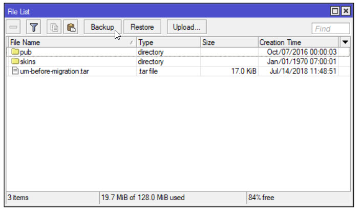 การ Backup และ Restore Config บนอุปกรณ์ Mikrotik 2 SNAG 0219