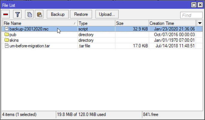การ Backup และ Restore Config บนอุปกรณ์ Mikrotik 5 SNAG 0223