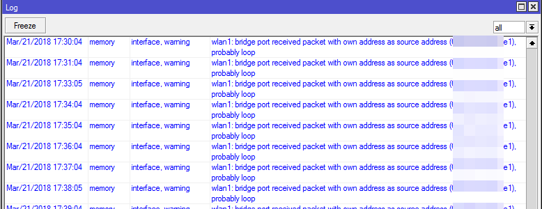 packet with own address as source address